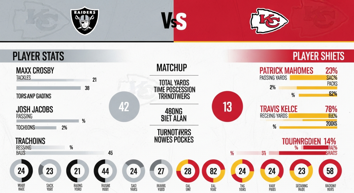 Las Vegas Raiders vs Kansas City Chiefs Match Player Stats