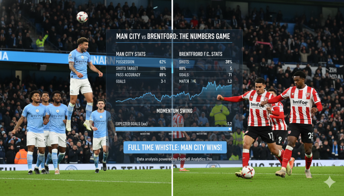 Man City vs Brentford F.C. Stats