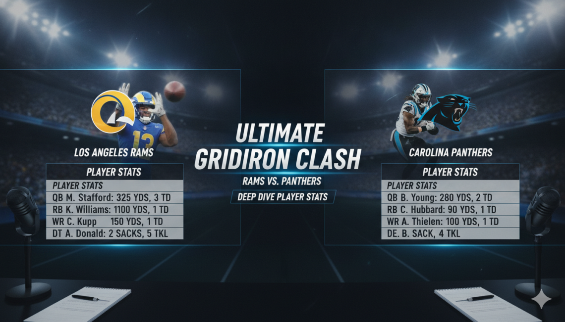 los angeles rams vs carolina panthers match player stats