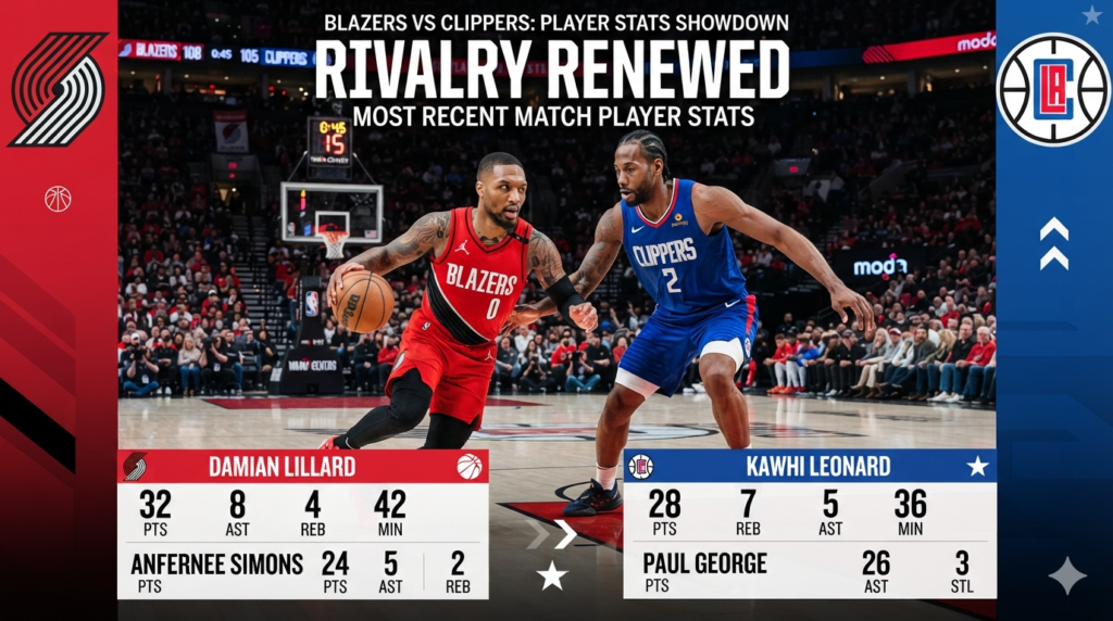 Portland Trail Blazers vs LA Clippers Match Player Stats & Highlights